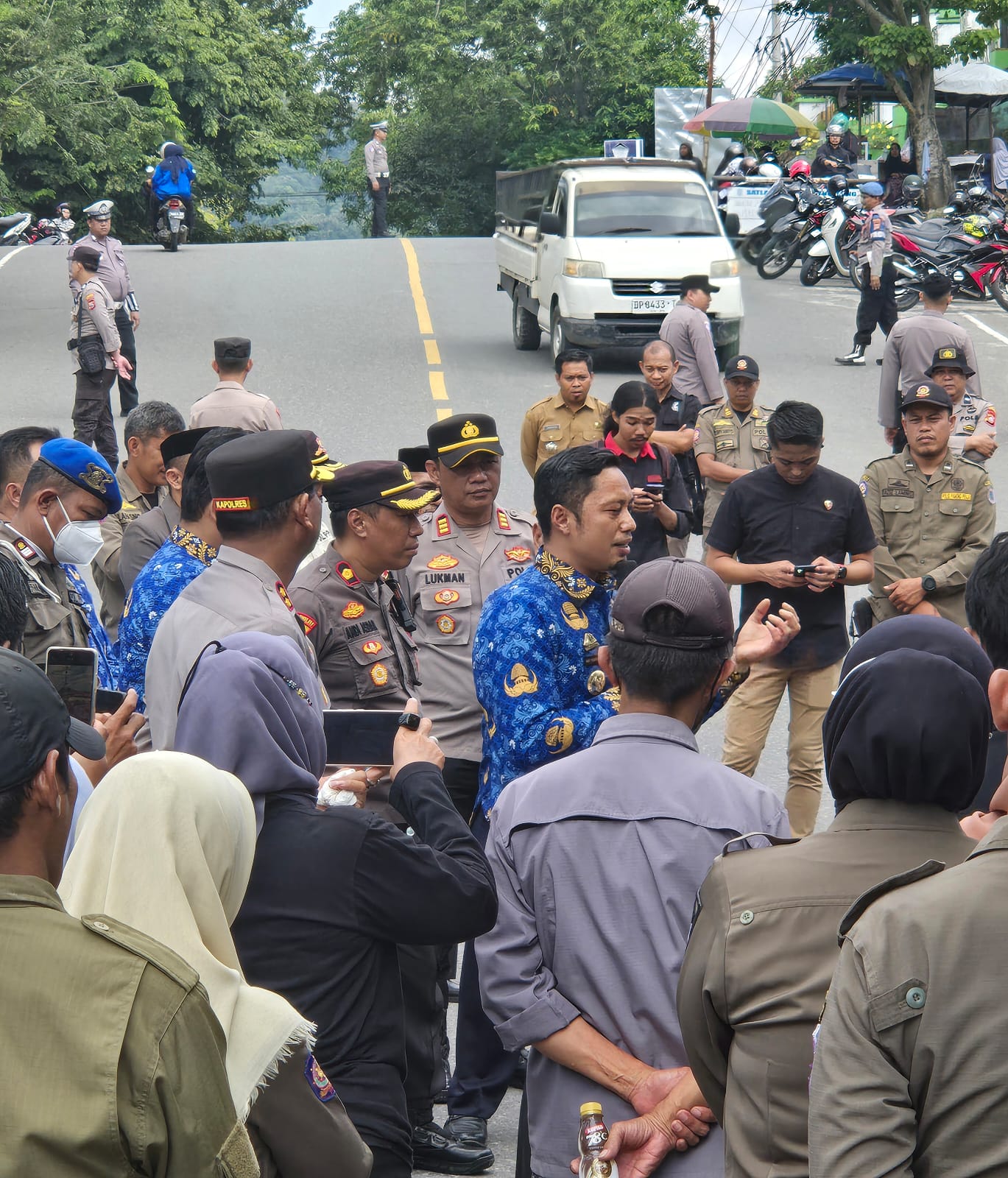 Kapolres Enrekang  Pimpin Langsung Pengamanan Aksi Damai Aliansi PPPK Formasi 2023