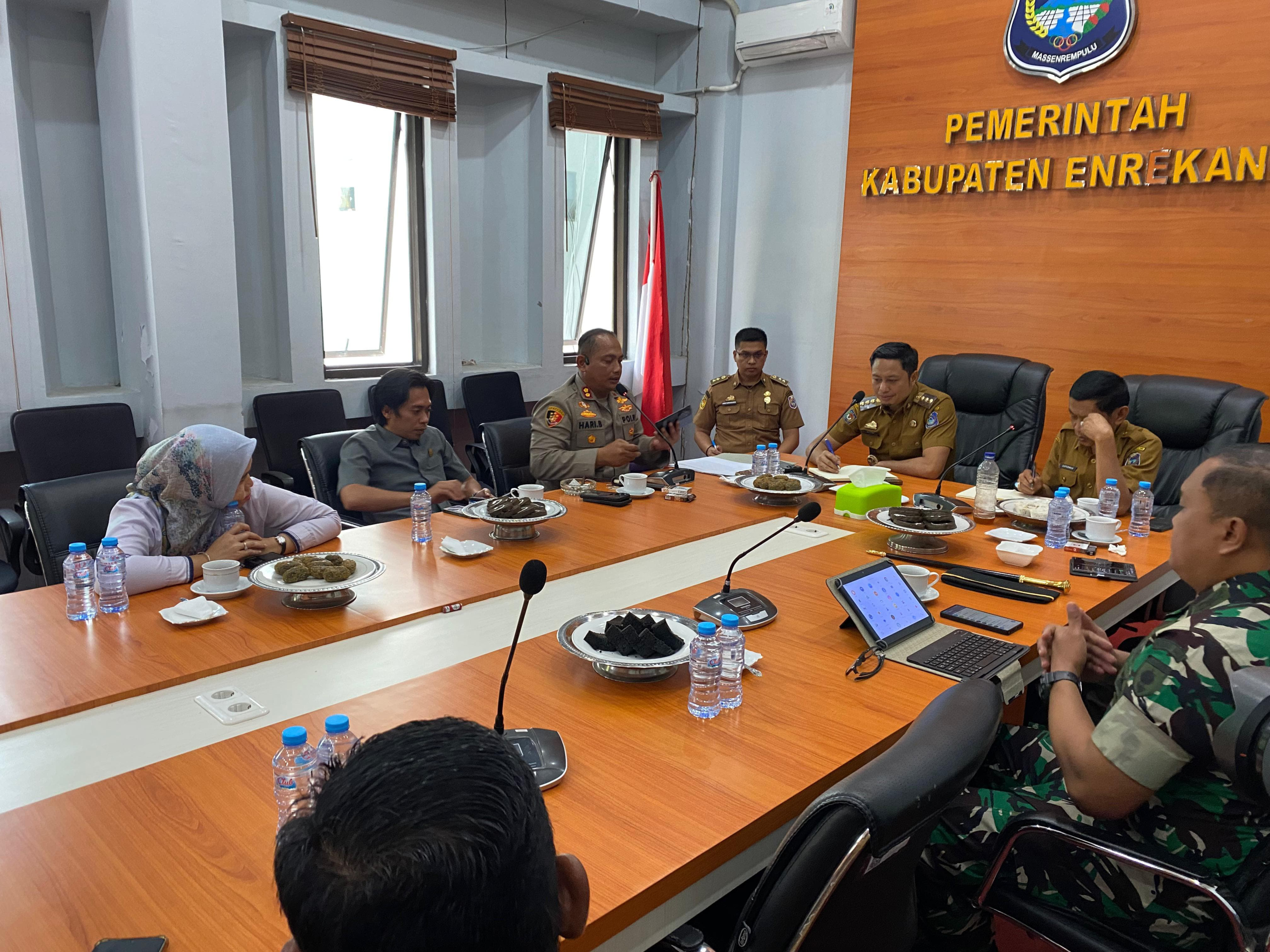 Rakor Sinergi Forkopimda, Untuk Kemajuan dan Kesejahteraan Enrekang: Kapolres Enrekang Sampaikan Dukungannya Kepada Pemda