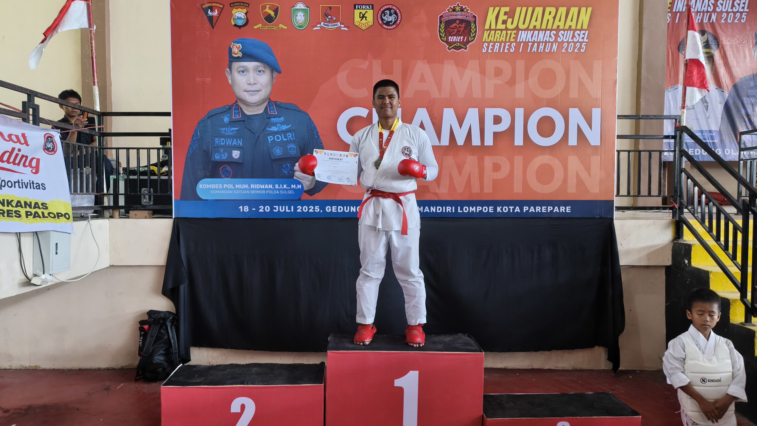 Bripda La Majeng Harumkan Polres Sidrap, Raih Juara 1 Kejuaraan Karate Inkanas Sulsel 2025