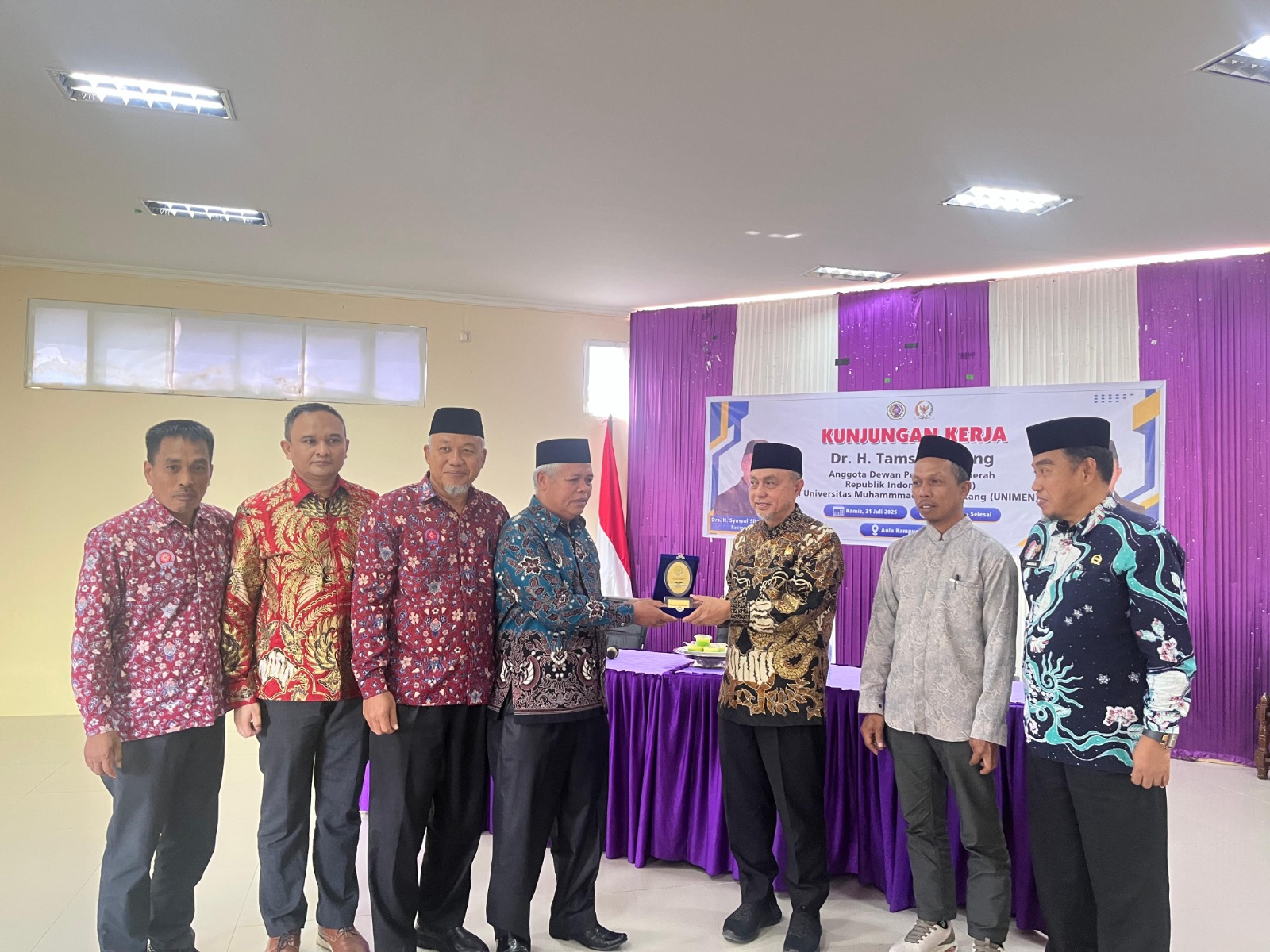 Senator Dr. Tamsil Linrung Kunjungan Kerja Ke UNIMEN