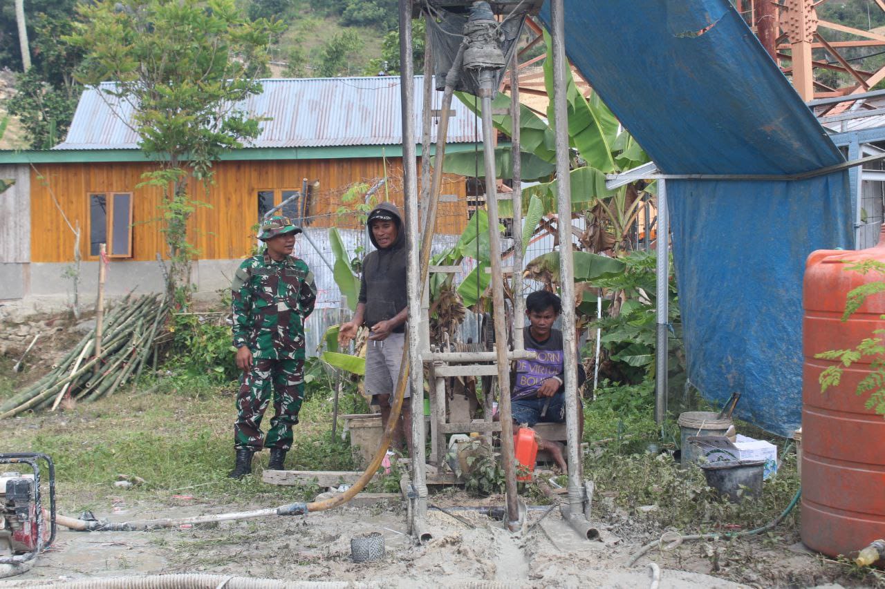 Satgas TMMD ke-125 Kodim 1419/Enrekang Terus Kebut Sasaran Fisik, Pengeboran Sumur Dilanjutkan di Dusun Kota