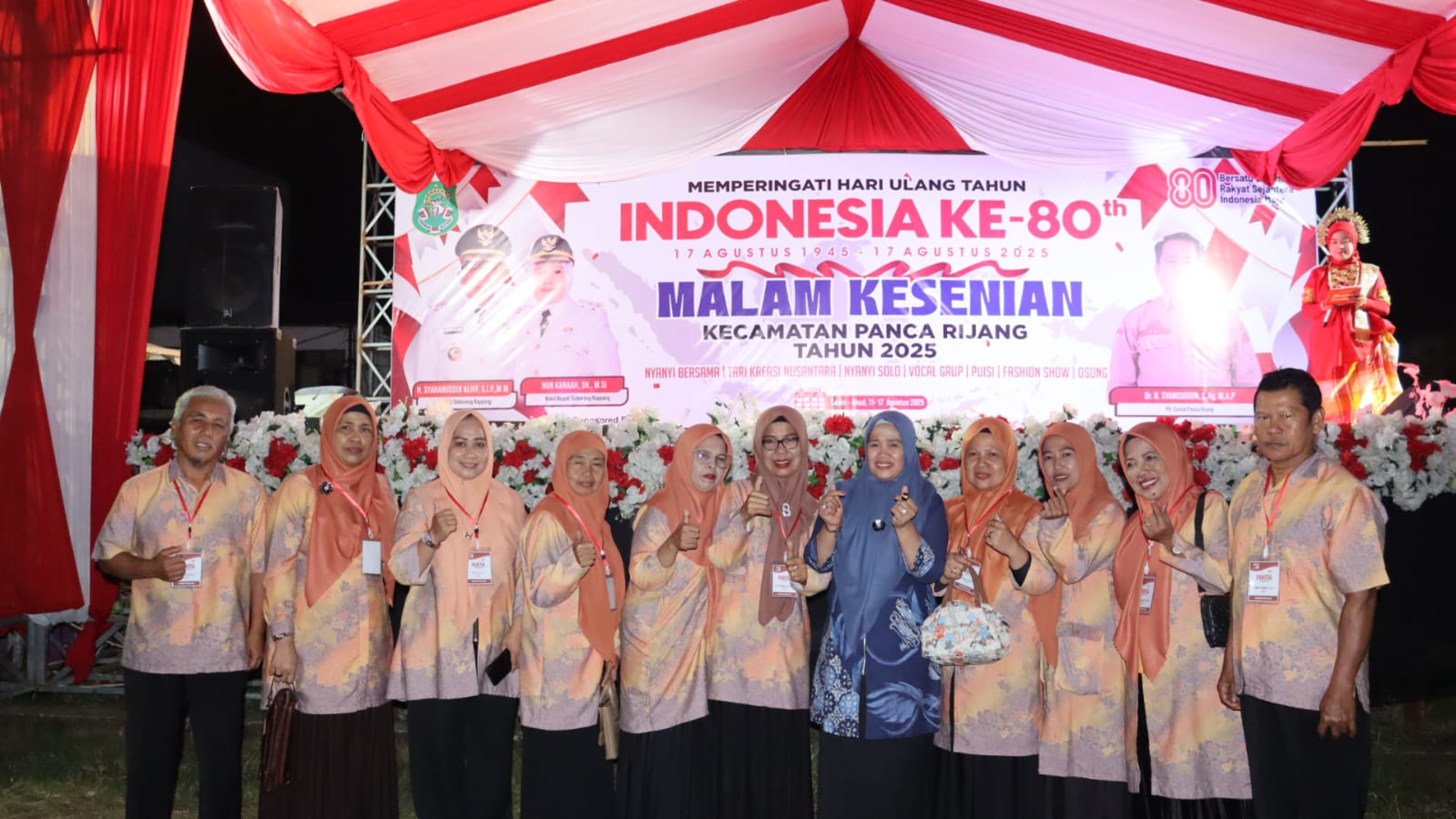 Malam Kesenian Semarakkan HUT ke-80 RI di Panca Rijang