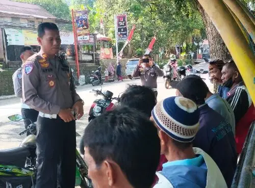 Kasat Lantas Enrekang Edukasi Ojol: Keselamatan Di Jalan Dan Hindari Provokasi Demo 