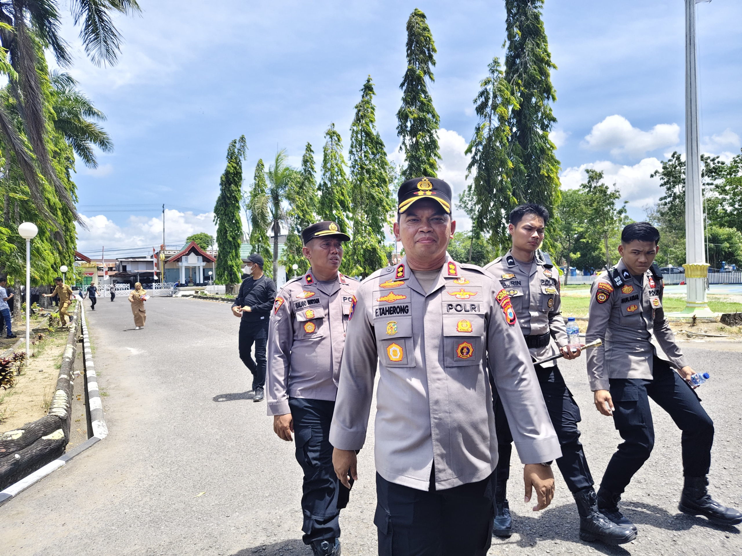 Polres Sidrap Kawal Aksi Damai, Kapolres Fantry Taherong: Terima Kasih Mahasiswa, Aspirasi Disampaikan Adem dan Sejuk