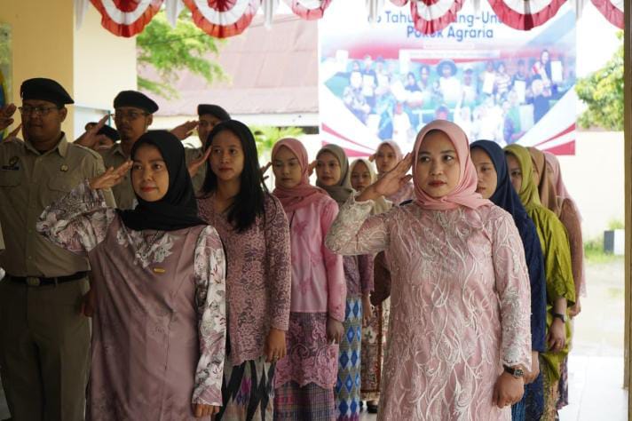 Maryani, S.IP Pimpin Upacara Peringatan Hari Ibu di BPN Sidrap