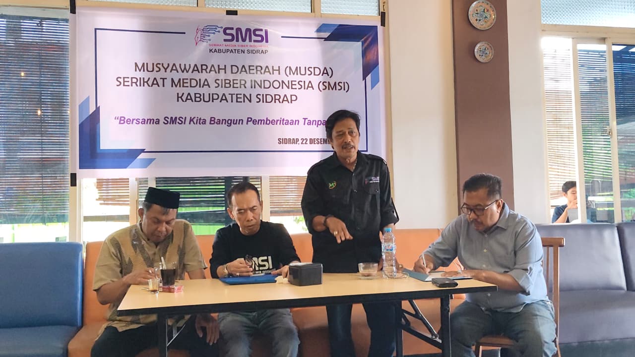 Anwar Sanusi Hadiri Musda SMSI Sidrap, H. Purmadi Muin Terpilih Pimpin Periode 2025–2028