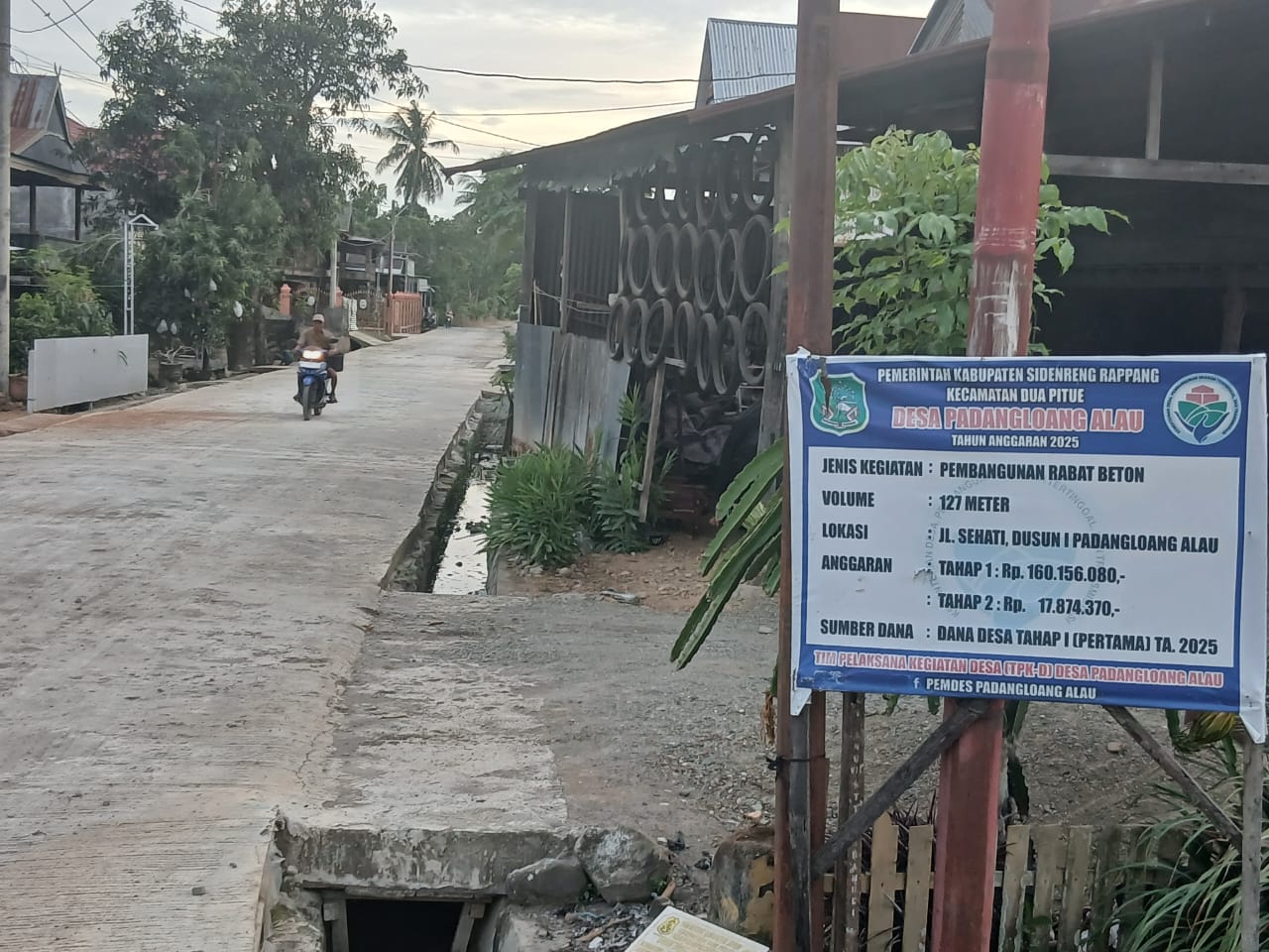 Anggaran Ratusan Juta, Rabat Beton di Padangloang Alau Cepat Rusak, Kepala Dusun Beri Klarifikasi