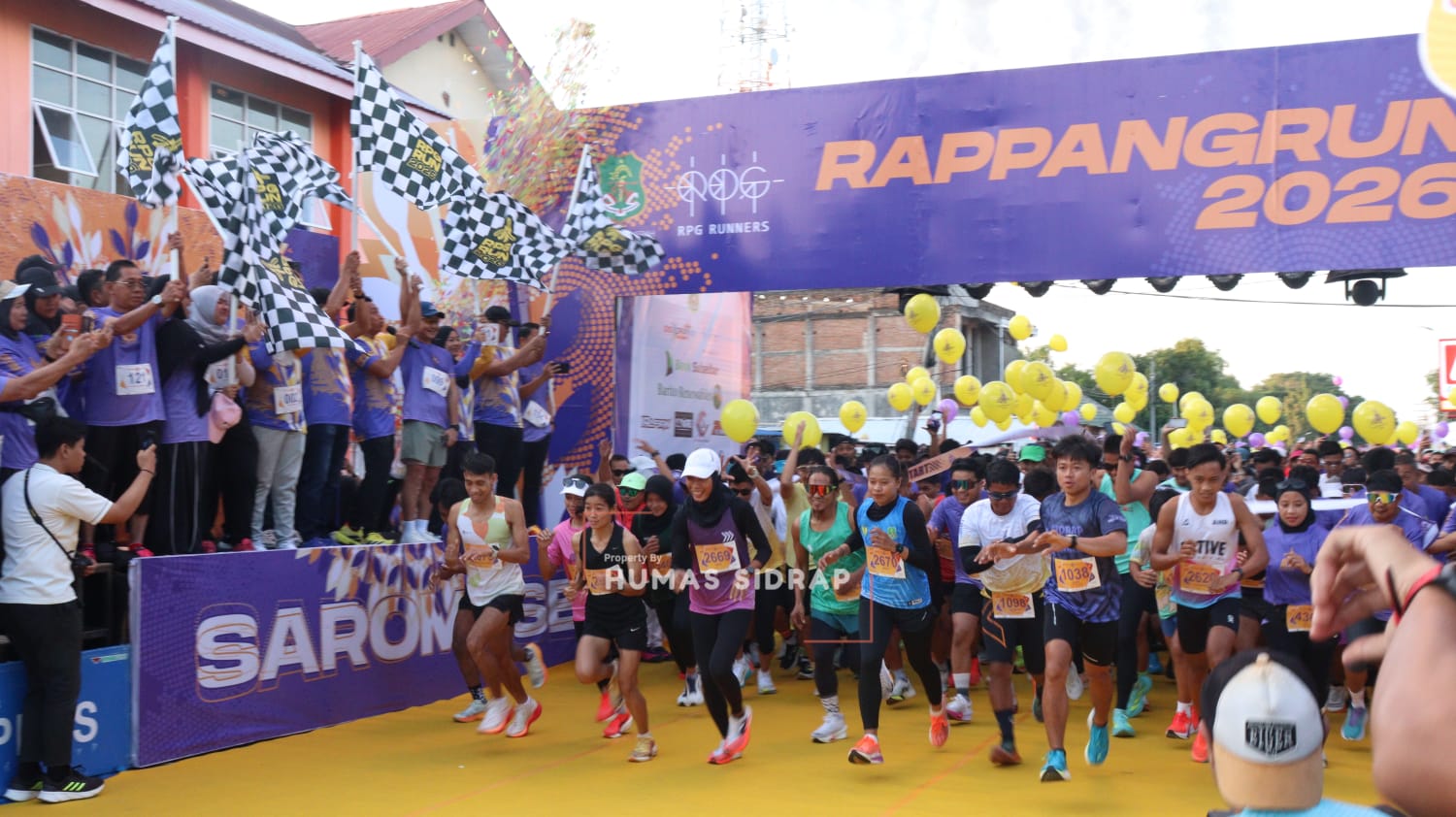 Ribuan Pelari Ramaikan Rappang Run 2026, Magnet Olahraga dan Wisata Sidrap