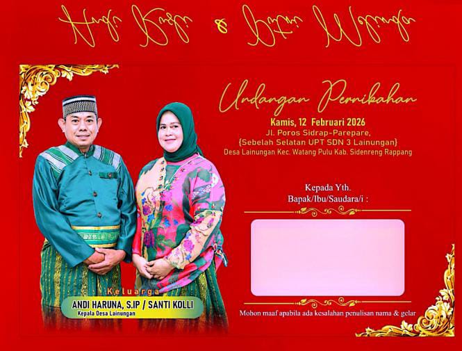 Andi Rusli, ST Putra Kepala Desa Lainungan Melepas Masa Lajang, Akad Nikah di Berau, Kalimantan Timur 