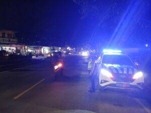 Sat Lantas Polres Enrekang Melaksanakan Patroli Malam Di Wilayah Kota Enrekang Guna Mengantisipasi Terjadinya Gangguan Kamseltibcar Lantas
