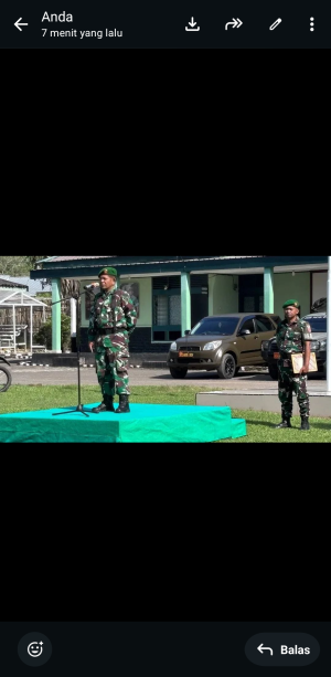 Pasi Ops Kodim 1419/Enrekang Pimpin Apel Gelar Pasukan Cek Kesiapan Personel