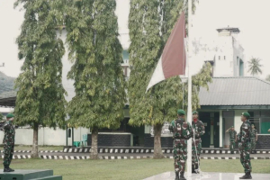 Kodim 1419/Enrekang Gelar Upacara Bendera Bentuk Nilai-Nilai Kebangsaan Dan Kedisiplinan.