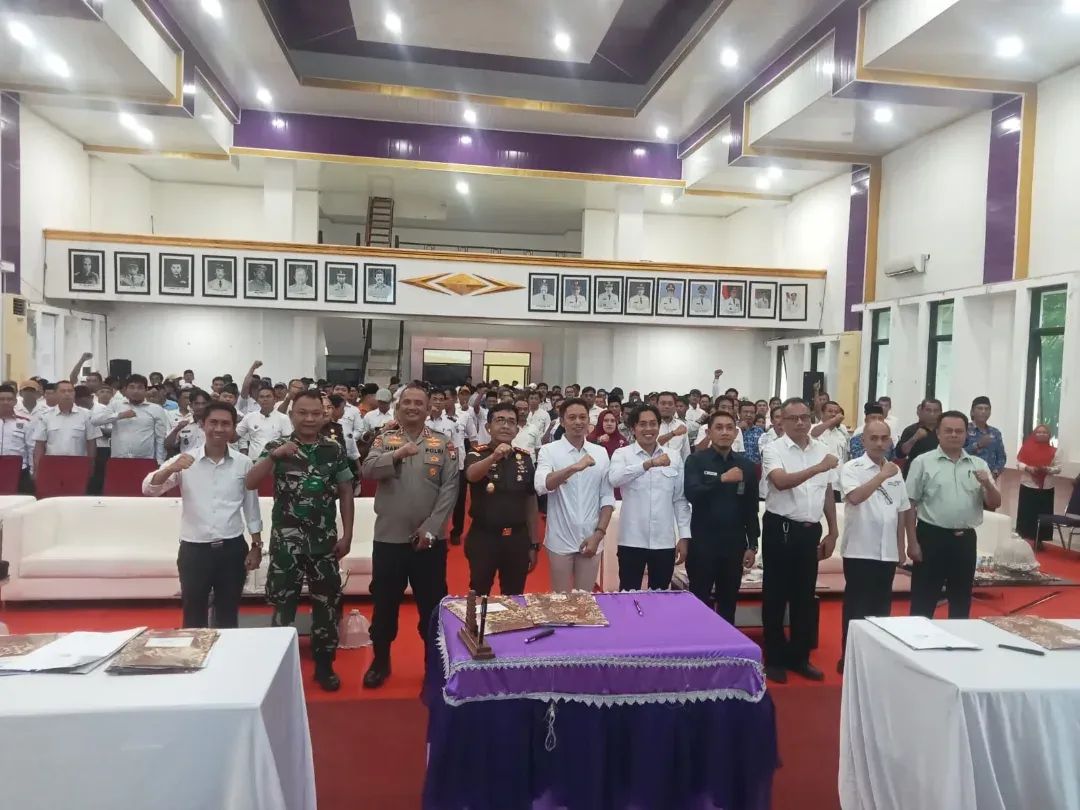 Pasi Intel Kodim 1419/Enrekang Hadiri Penandatanganan Kerja Sama Kejari dan DPMD Enrekang
