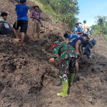 Curah Hujan Tinggi Picu Longsor, Akses Jalan Antar Dusun di Desa Rossoan Sempat Tertutup