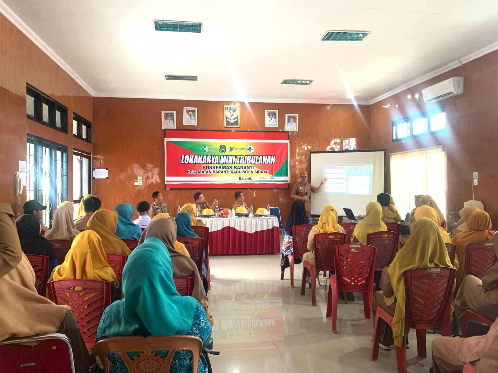 Puskesmas Baranti Gelar Lokmin Tribulanan Lintas Sektor.