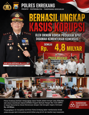 Era Kepemimpinan Kapolres AKBP Hari Budiyanto, Polres Enrekang Ungkap Korupsi BPNT Rp4,8 Miliar, Dua Tersangka Ditetapkan