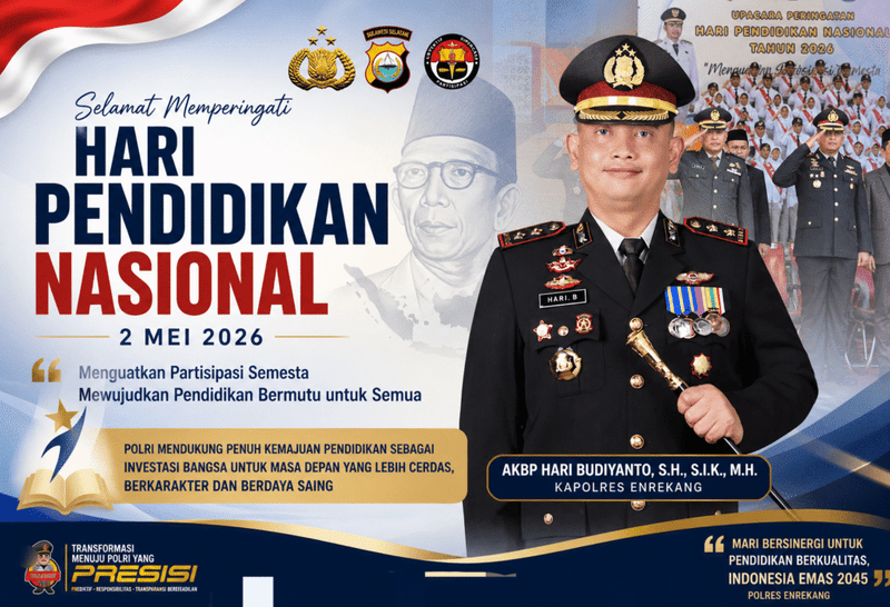 Kapolres Enrekang Sampaikan Ucapan Hardiknas 2026, Tegaskan Komitmen Dukung Pendidikan Bermutu untuk Semua