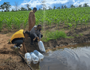 Optimalisasi Ketahanan Pangan, Kapolres AKBP Hari Budiyanto Tebar 1.000 Bibit Ikan di Kolam Lahan Gugus Tugas Polres Enrekang
