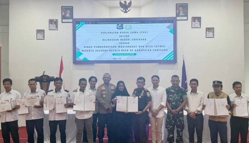 Kapolres Enrekang Hadiri Penandatanganan Kerja Sama Kejari dan Pemerintah Desa untuk Perkuat Tata Kelola Desa
