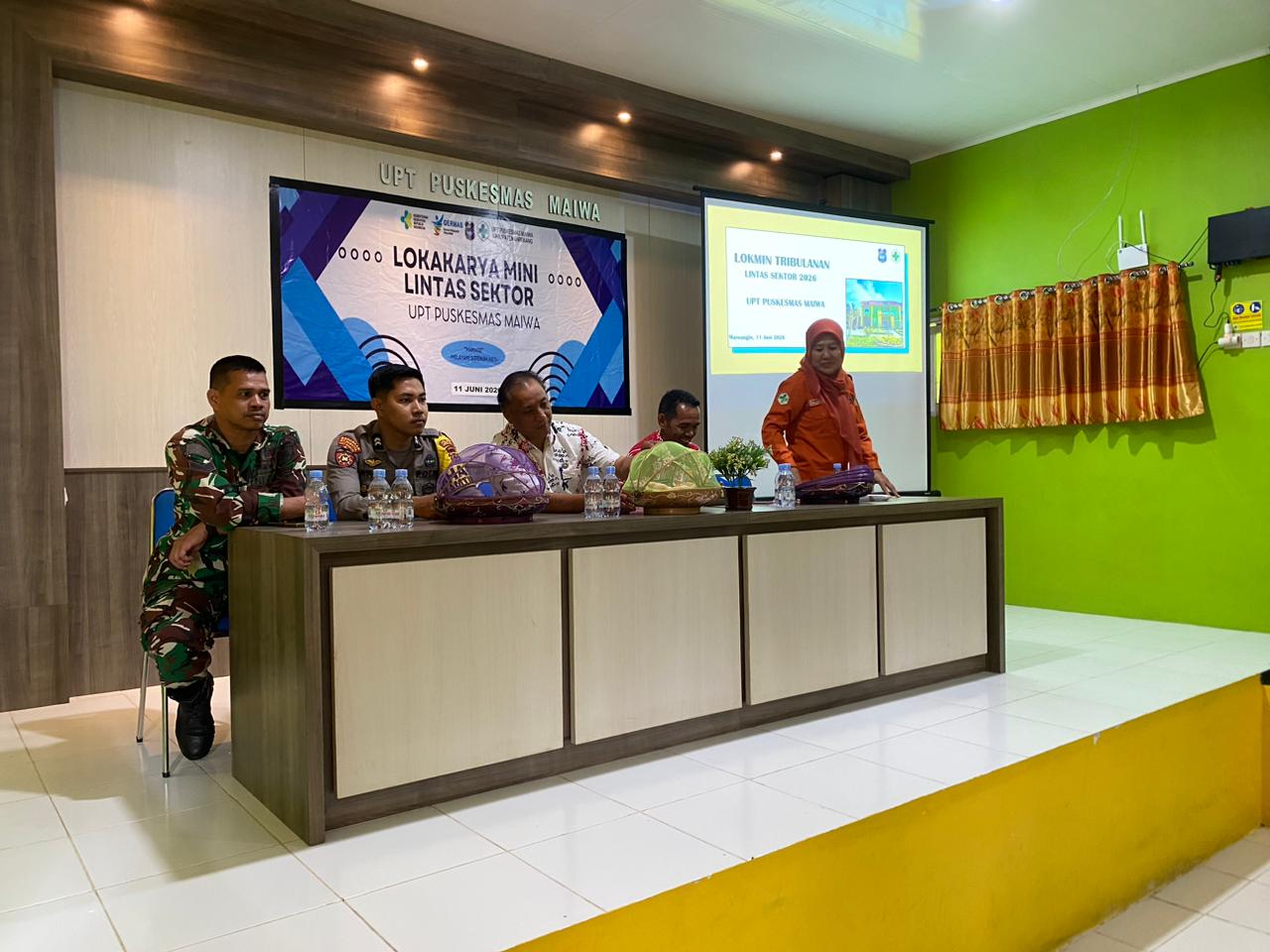 Babinsa Koramil 1419-01/Maiwa Hadiri Lokakarya Mini Lintas Sektor UPT Puskesmas Maiwa Tahun 2026