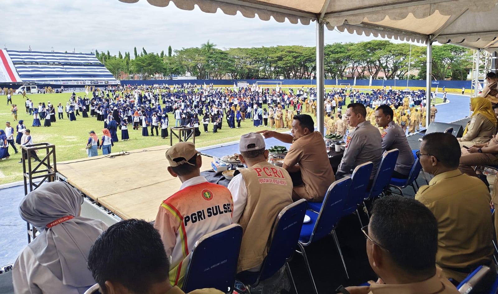 Bupati Sidrap Pantau Gladi Porsenijar PGRI Sulsel, Pastikan Pembukaan Berlangsung Spektakuler