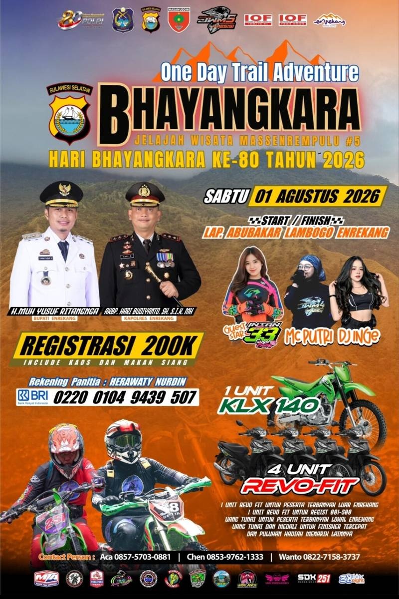 Jelang HUT Bhayangkara ke-80, Polres Enrekang Siapkan Event Spektakuler JWM #5, Ajak Rider dan Masyarakat Ramaikan Massenrempulu