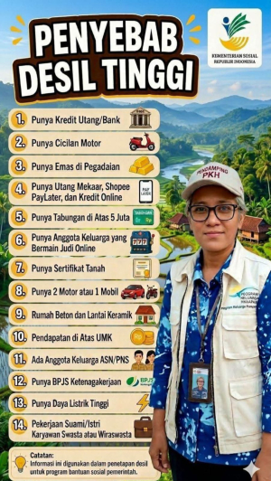 Faktor Penentu Desil Tinggi dalam DTSEN, Dinsos Pinrang Imbau Masyarakat Pahami Kriteria Penyaluran Bansos