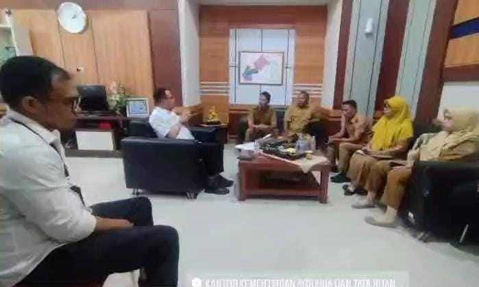 BPN Sidrap dan Bapperida Sidrap Perkuat Kolaborasi Pertanahan untuk Pemukiman yang Layak