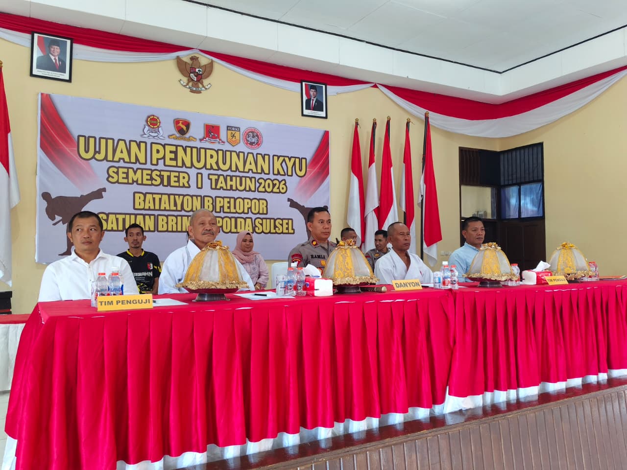 Batalyon B Pelopor Gelar Ujian Penurunan KYU Semester I 2026, Kompol Dr. Ramli Tekankan Peningkatan Kompetensi Personel