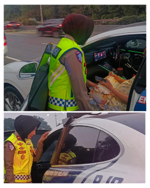 Di Tengah Senja di Tol BSD, Kompol Darmawati Selamatkan Ibu Hamil 9 Bulan, Wujud Nyata POLANTAS KARIB