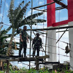 Dandim 1419/Enrekang Tinjau Progres Pembangunan Jembatan Perintis Merah Putih di Maiwa