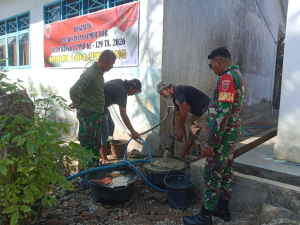Satgas TMMD Ke-129 Kodim 1404/Pinrang Bangun Sumur Bor di SDN 249 Pinrang