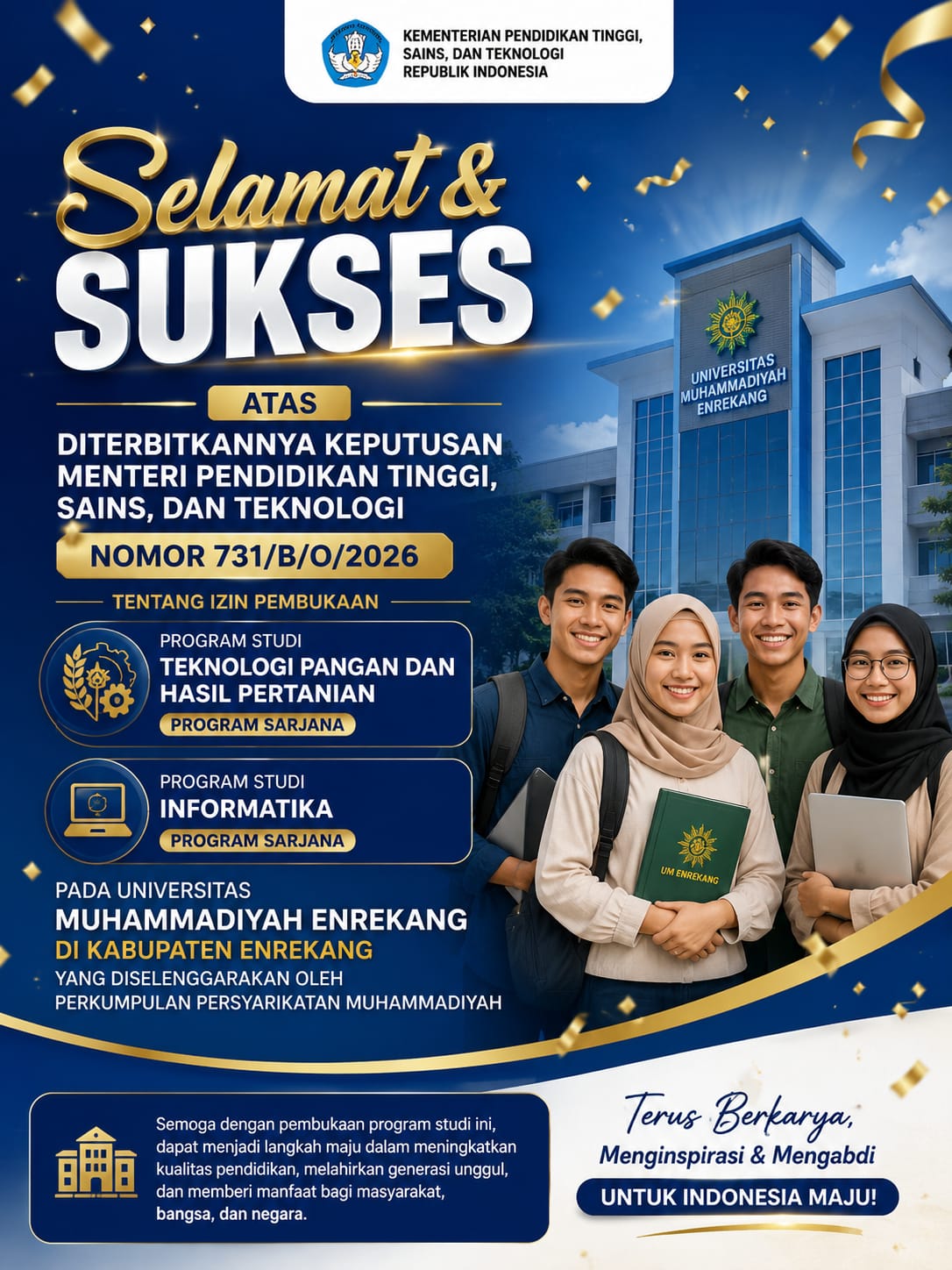 UNIMEN Buka Prodi Informatika dan Teknologi Pangan, Kini Miliki 17 Program Studi