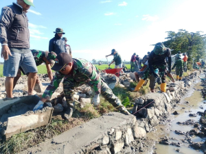 Satgas TMMD Ke-129 Kodim 1404/Pinrang Terus Kebut Sasaran Pekerjaan Fisik