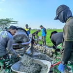 Energi Kebersamaan Satgas TMMD Ke-129 Kian Membara di Tengah Percepatan Pembangunan