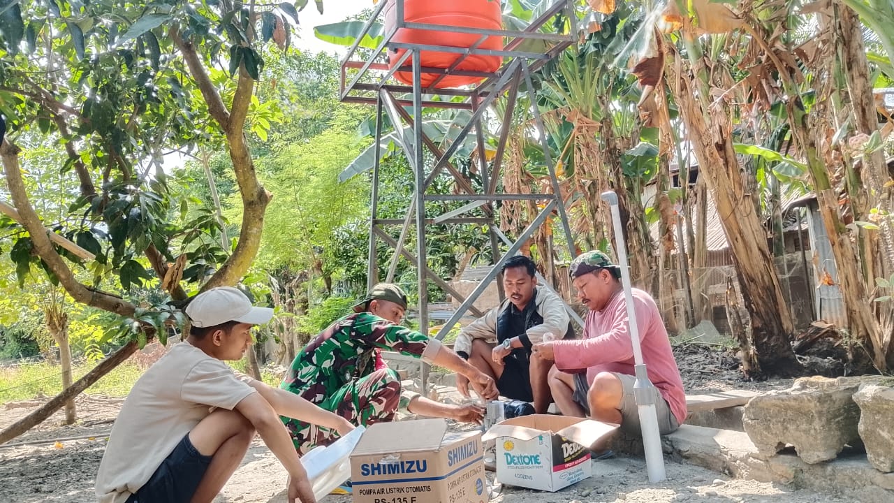 Satgas TMMD Ke-129 Kodim 1404/Pinrang Bangun Sumur Bor di Desa Tanratuo Untuk Memenuhi Air Bersih