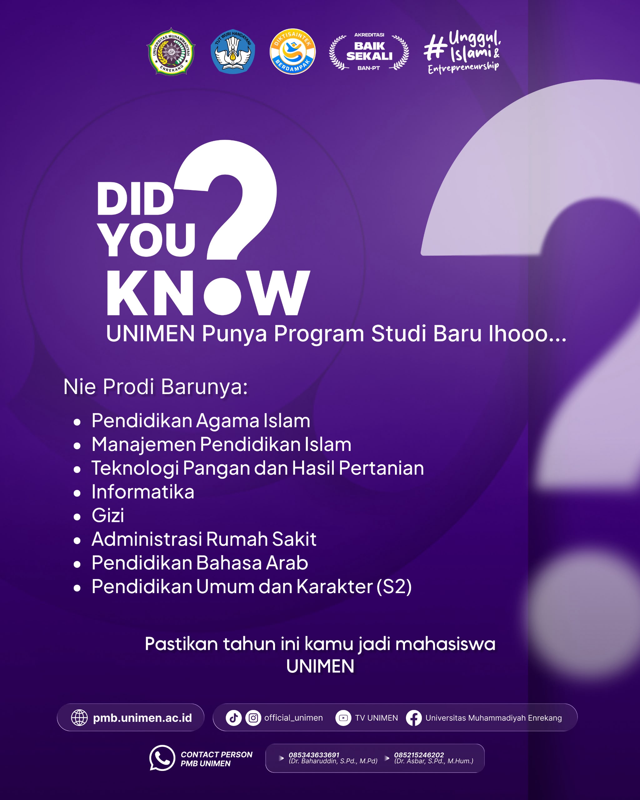 Dari Informatika hingga Gizi, UNIMEN Resmi Hadirkan Delapan Program Studi Baru
