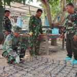Pembangunan Infrastruktur, Satgas TMMD Ke-129 Kodim 1404/Pinrang Perkuat Besi Dekker di Desa Tanratuo