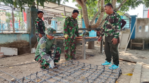 Pembangunan Infrastruktur, Satgas TMMD Ke-129 Kodim 1404/Pinrang Perkuat Besi Dekker di Desa Tanratuo