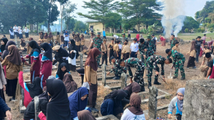 Kodim 1419/Enrekang Gelar Karya Bakti di Dua Taman Makam Pahlawan Sambut HUT Ke-81 Kemerdekaan RI