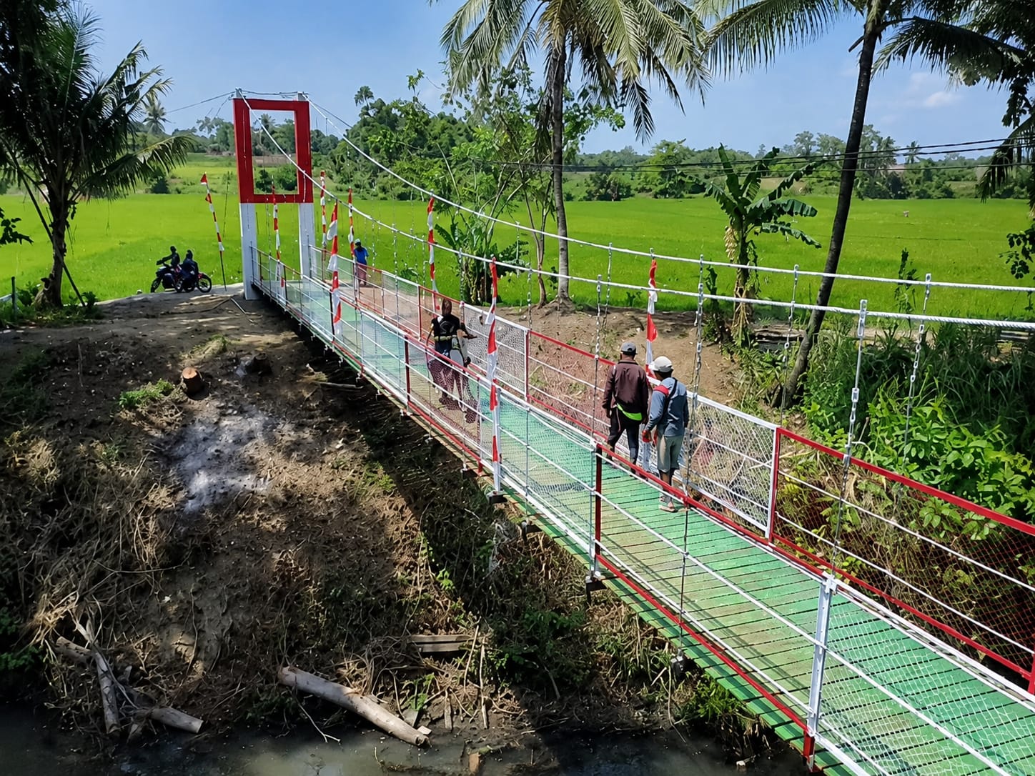 Renovasi Jembatan Perintis Garuda Merah Putih di Desa Pattondon Salu Capai 100 Persen