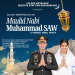 Kapolres Enrekang Beserta Ketua Bhayangkari Sampaikan Ucapan Selamat Memperingati Maulid Nabi Muhammad SAW 1448 H
