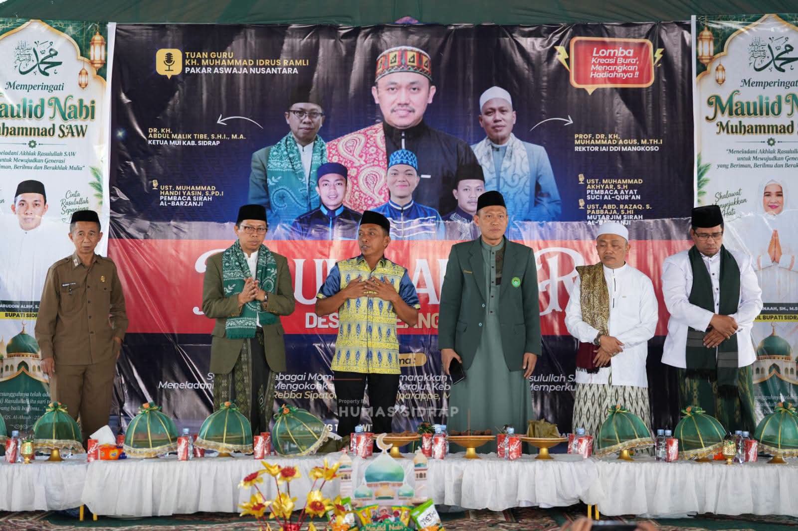Bupati Syaharuddin Hadiri Maulid di Sereang, Ajak Warga Hidupkan Keteladanan Rasulullah