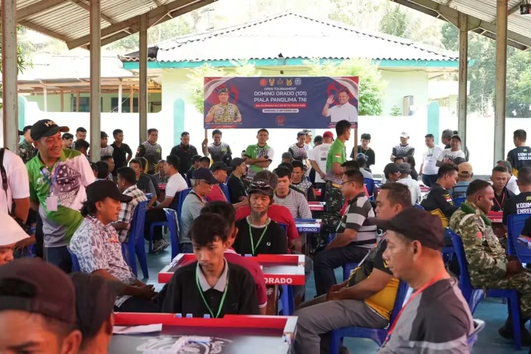 Kodim 1419/Enrekang Gelar Turnamen Domino Orado 101 Piala Panglima Tni 20 Dalam Rangka HUT TNI  Ke-81