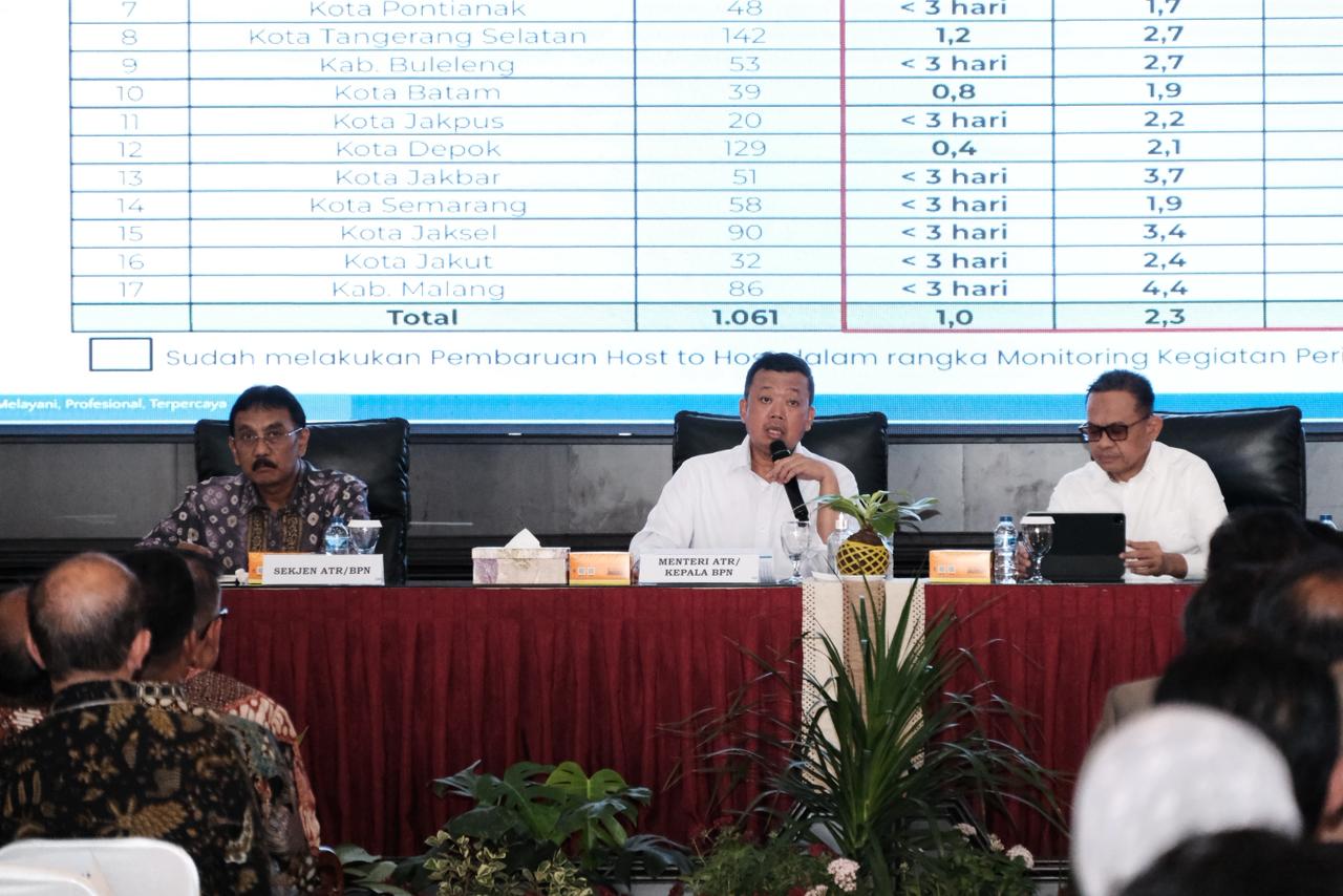 Menteri ATR/Kepala BPN: Transformasi Organisasi dan Layanan Pertanahan Harus Bermuara pada Kepastian bagi Masyarakat