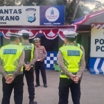 Kasatlantas Polres Enrekang AKP.Muh.Ali.S.Sos Pimpin  Apel Pengaturan Lalin Di Pagi Hari.