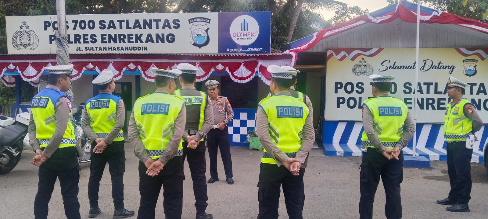 Kasatlantas Polres Enrekang AKP.Muh.Ali.S.SOS, Pimpin Apel Pagi, Ini Arahannya.