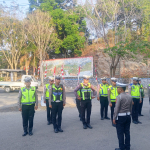 KBO.Sat Lantas Polres Enrekang.Iptu Iskandar.SH.  berikan Arahan Pada Saat Pimpin Apel Pagi.