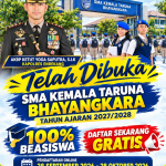 SPMB SMA Taruna Kemala Bhayangkara Tahun Ajaran 2027/2028 Resmi Dibuka, Pendaftaran Gratis dan 100% Beasiswa