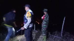 Babinsa Dan Bhabinkamtibmas Gerak Cepat Pantau Karhutla Di Kawasan Hutan Lindung Buttu Kalori
